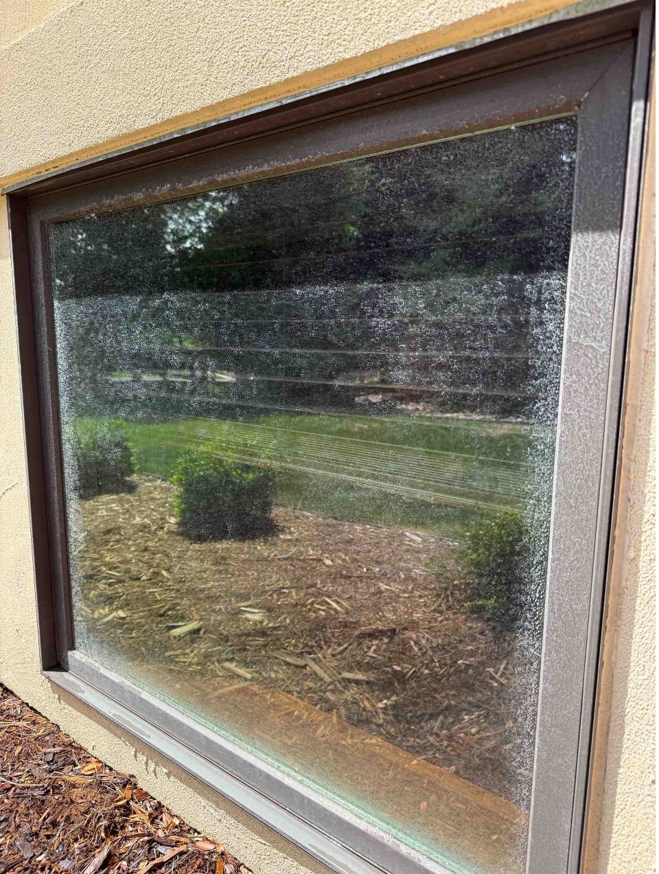 Hard Water Stain Removal — before